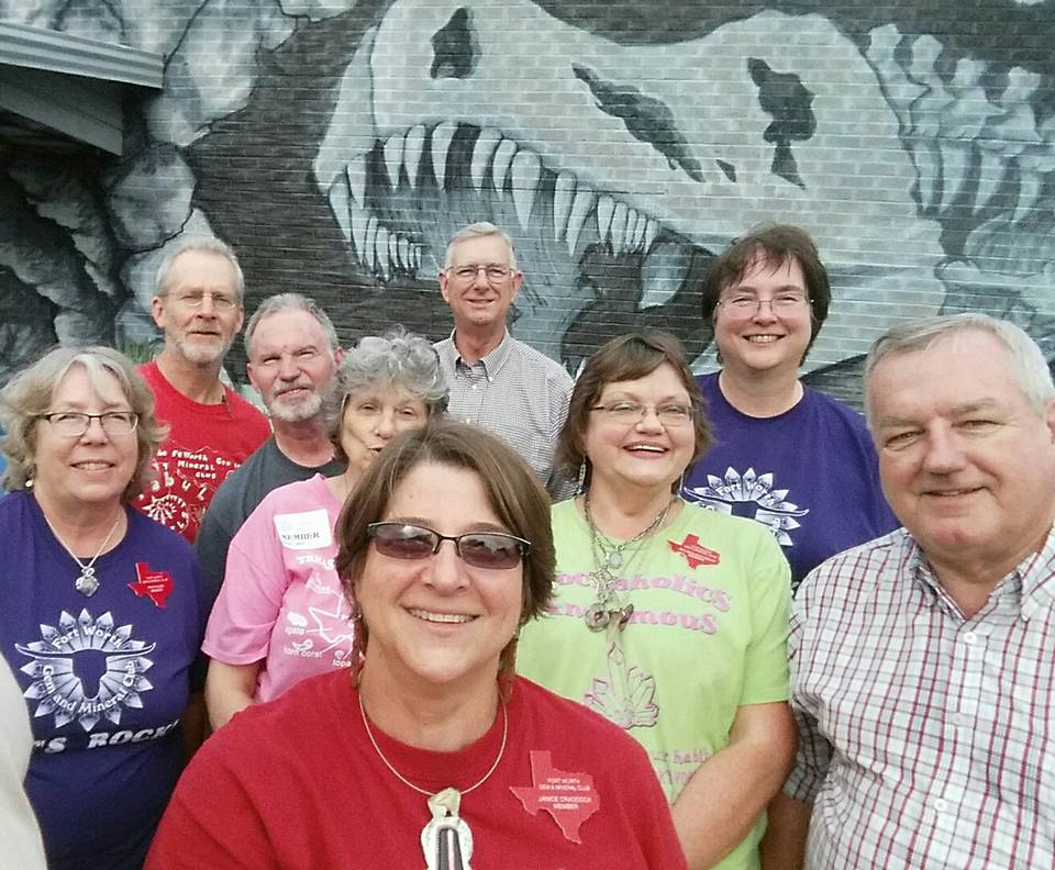 Members of the Fort Worth Gem and Mineral Club gathered at a meeting